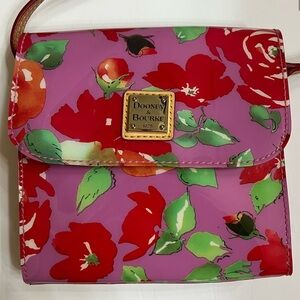 Dooney & Bourke Floral Crossbody Shiny Flowers Pink Purse